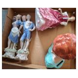 Ceramic Figurines and Bust