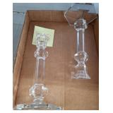 Etched Crystal Candlesticks