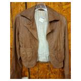 Max & Co. Leather Jacket, Size 38, Brown