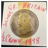 1898 Great Britain Silver Half Crown