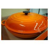 Le Creuset Orange Enameled Cast Iron Braiser