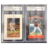 Two 2001 Fleer Cal Ripken Jr. Graded Cards