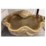 Glazed Ceramic Shell-Shaped Bowl