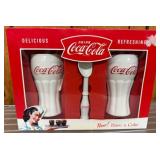 Coca-Cola Ceramic Fountain Set in Original Box