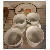 Crate & Barrel Ceramic Mugs and Plates Set