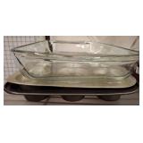 Glass Baking Dish and Metal Muffin Tin Set