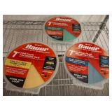 Three Bauer 7-Inch Polishing Pads