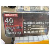 Ultra Steel 40-Piece Drive Socket Set