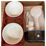 Metal Stand with Bowls and Showerhead
