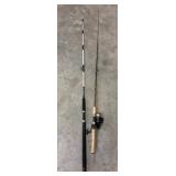 Two Fishing Rods with Reel, Including Shakespeare