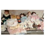 Porcelain Dolls with Clothing
