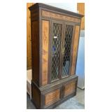 Wooden Cabinet with Carved Wildlife Scenes