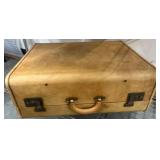 Hartmann Leather Suitcase with Brass Hardware