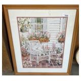 Framed Print of Patio Scene by Sarah Adams