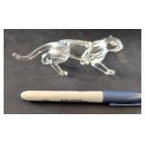 Clear crystal Panther Figurine