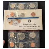 1988 U.S. Mint Uncirculated Coin Set