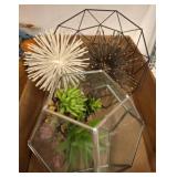 Decorative Terrarium and Abstract Sculptures