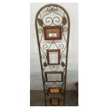 Metal Frame with Scroll Design and Five Photo Slot