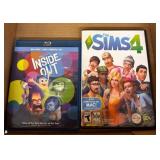 The Sims 4 PC Game and Inside Out Blu-ray
