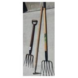 Three Metal Farming Tools