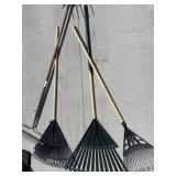 Four Assorted Yard Rakes