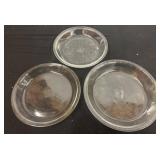 Three Clear Pyrex Baking Dishes