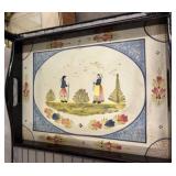 Hand-Painted Metal Serving Tray