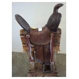 Western-Style Saddle Statue