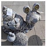 Stone Snail solar lighted Sculptures with Pebble D