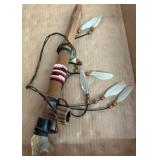 Wooden Pipe With Feather and Beaded Accents