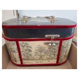 Decorative Metal Box with Red Velvet Interior