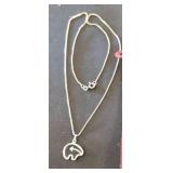 Sterling Silver Bear Pendant Necklace