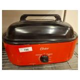 Oster Electric Roaster Oven, Red and Black