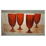 Shannon Dublin Red Crystal Goblets