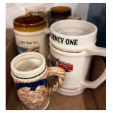 Ceramic and Glass Beer Steins/Mugs