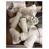 12 PVC Sanitary Tee Fittings, 1/2"
