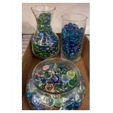 Glass Vases and Bowls With Decorative Gems