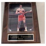 Framed George Foreman Signed Photo Display