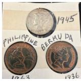 1945, 1963, 1936 Coins from Various Regions
