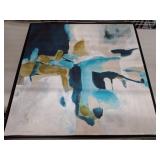 Abstract Oil Painting in Black Frame, 21"ï¿½21"