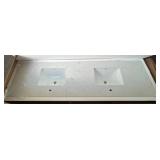 Wyndham Double Sink Vanity Top in Marble Finish
