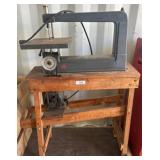 Sears Scroll Saw on Wooden Stand