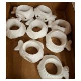 Eight Ceramic Fish-Shaped Napkin Rings