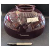 Ruby Optic Glass Lamp Shade, 14-Inch Diameter