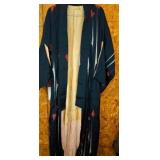 Traditional Japanese Silk Kimono with Patterns