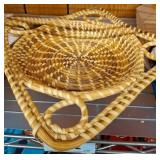 Sweetgrass Woven Basket with Loop Handles