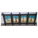 Painted Lighthouse Panel Artwork, 38ï¿½16 Frame