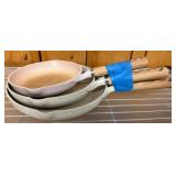 Three MasterClass Cookware Frying Pans