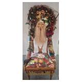 Decorative Chair With Floral and Festive Embellish