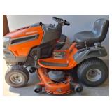 Husqvarna Riding Lawn Mower, Orange and Gray